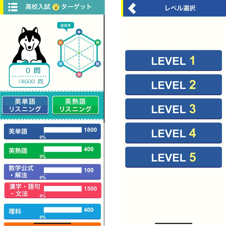 ターゲットのアプリ