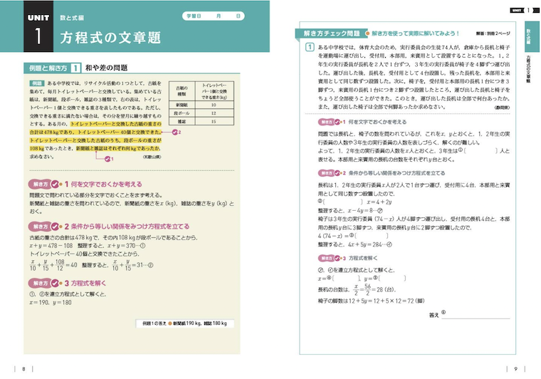 高校入試「解き方」が身につく問題集 解き方解説ページ