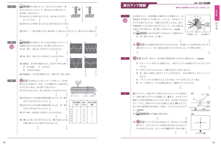 中学総合的研究問題集 理科 三訂版の実力アップ問題amazon