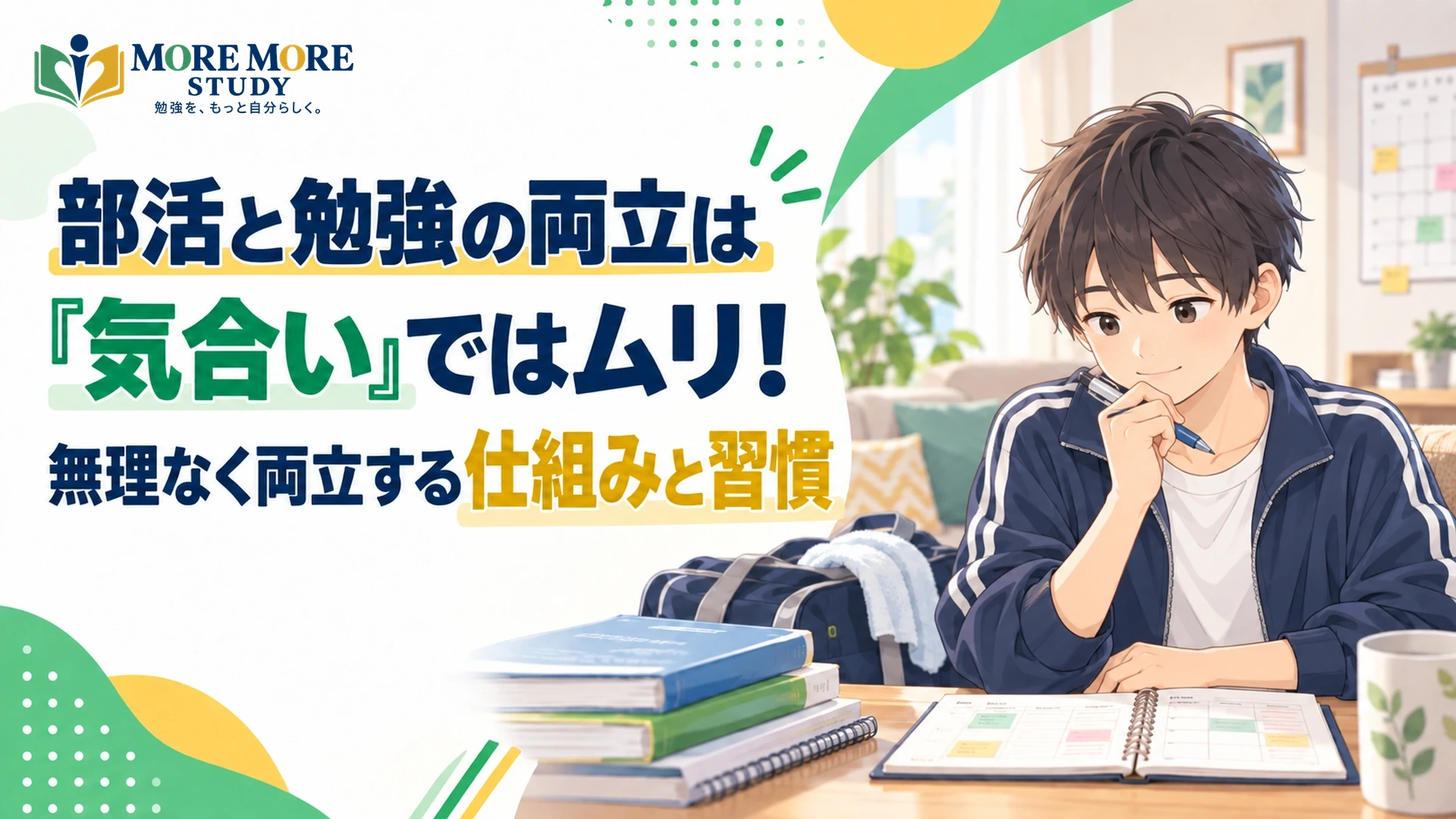 部活と勉強の両立は「気合い」ではムリ！無理なく両立する方法を徹底解説