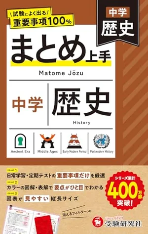 『中学 まとめ上手 歴史』の書影